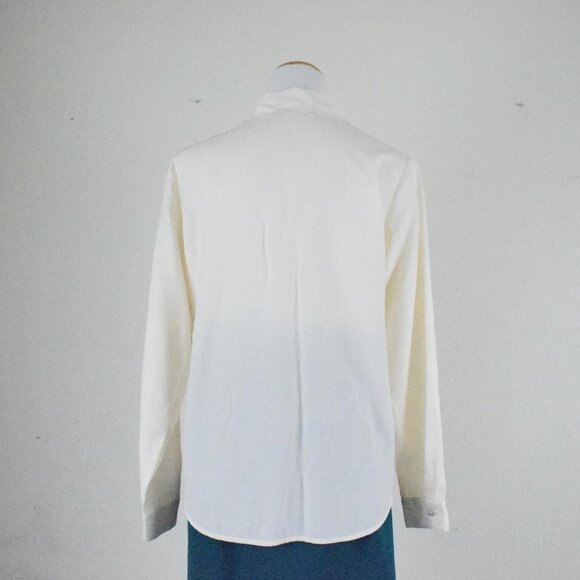 Vintage‎ 80s Paisley Embroidered Cream Blouse - Picture 4 of 10